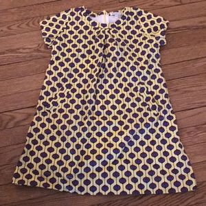 Girls size 10 NWT short sleeve yellow print dress